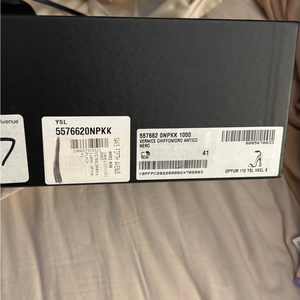 Yves Saint Laurent Black Box with White Label Stickers - Picture 4 of 13